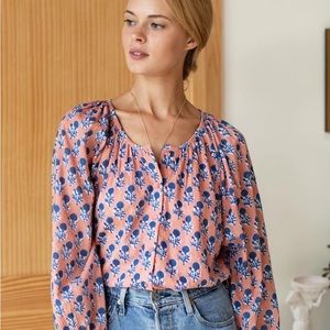 NWT Emerson Fry LITTLE MARIGOLDS APPLE + BLUE ORGANIC